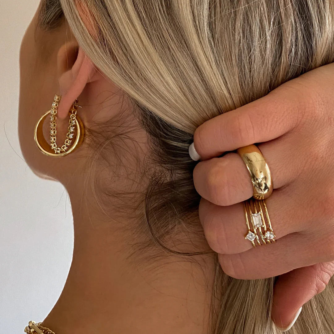 Luv AJ - Ballier Chain Studs - Gold