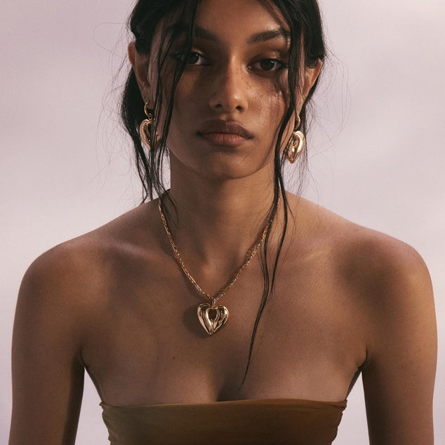 Luv AJ - Corazon Statement Hoops - Gold