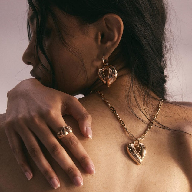 Luv AJ - Corazon Statement Hoops - Gold