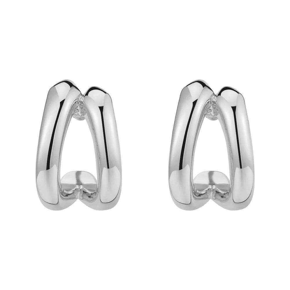 Luv AJ - Layla Split Hoops - Silver