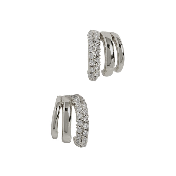 Luv AJ Multi Piercing Huggies Silver