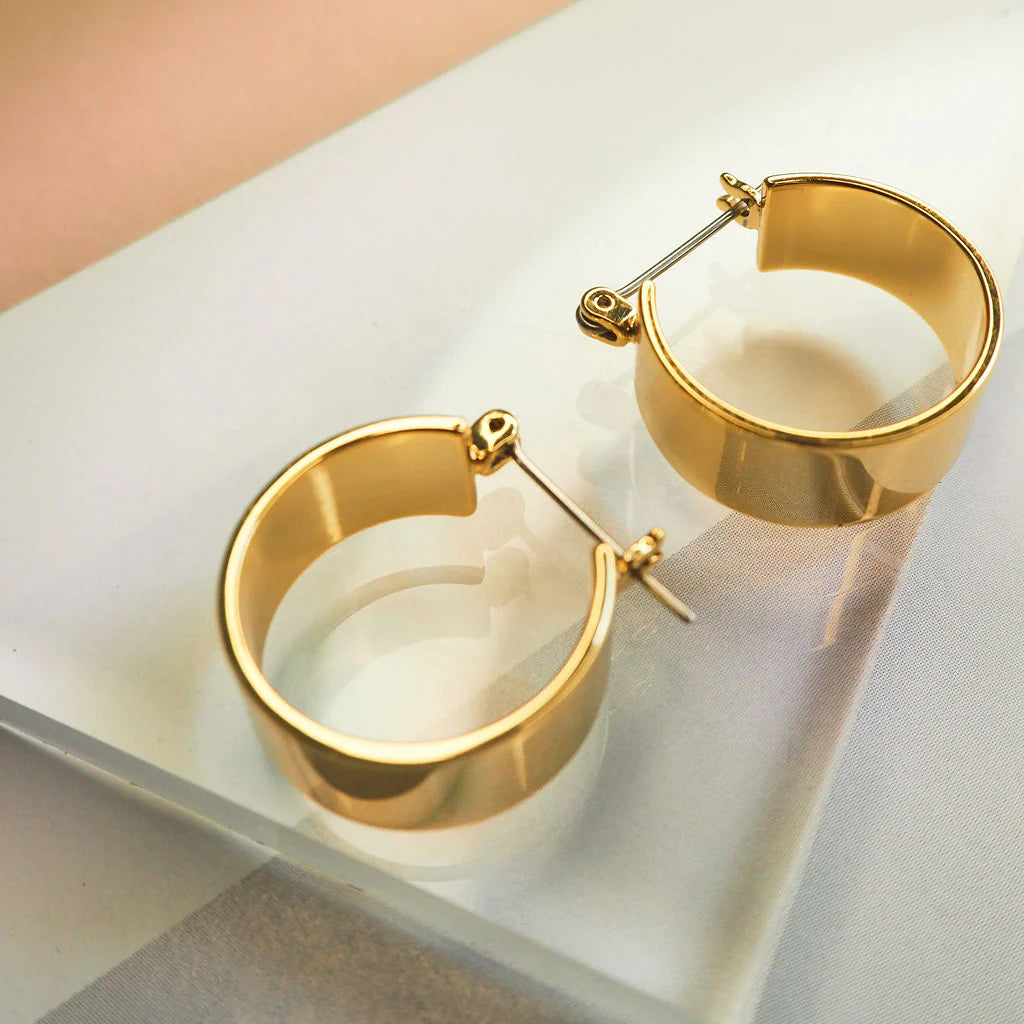 Luv AJ - Positano hoops - Gold