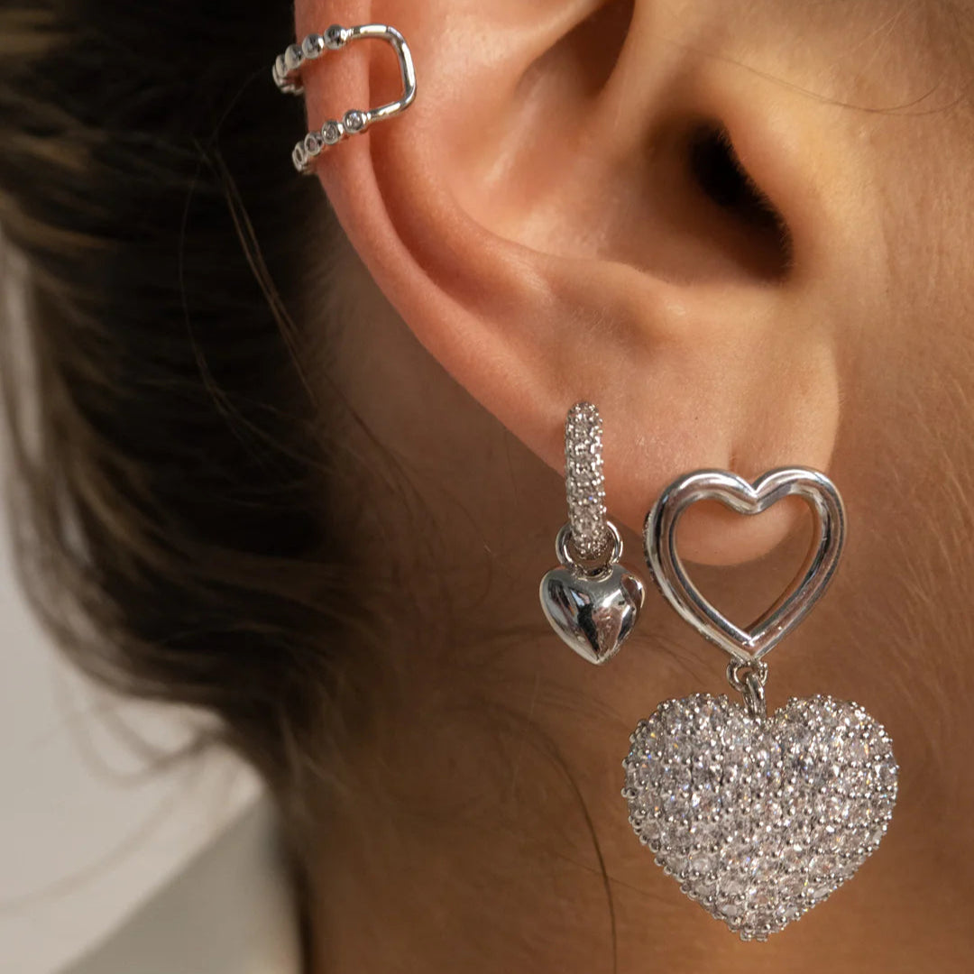 Luv AJ - Puffy Heart Huggies - Silver