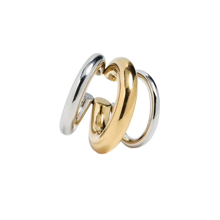 Luv AJ – The Two-Tone Cala Ear Cuff – Gold/Silver