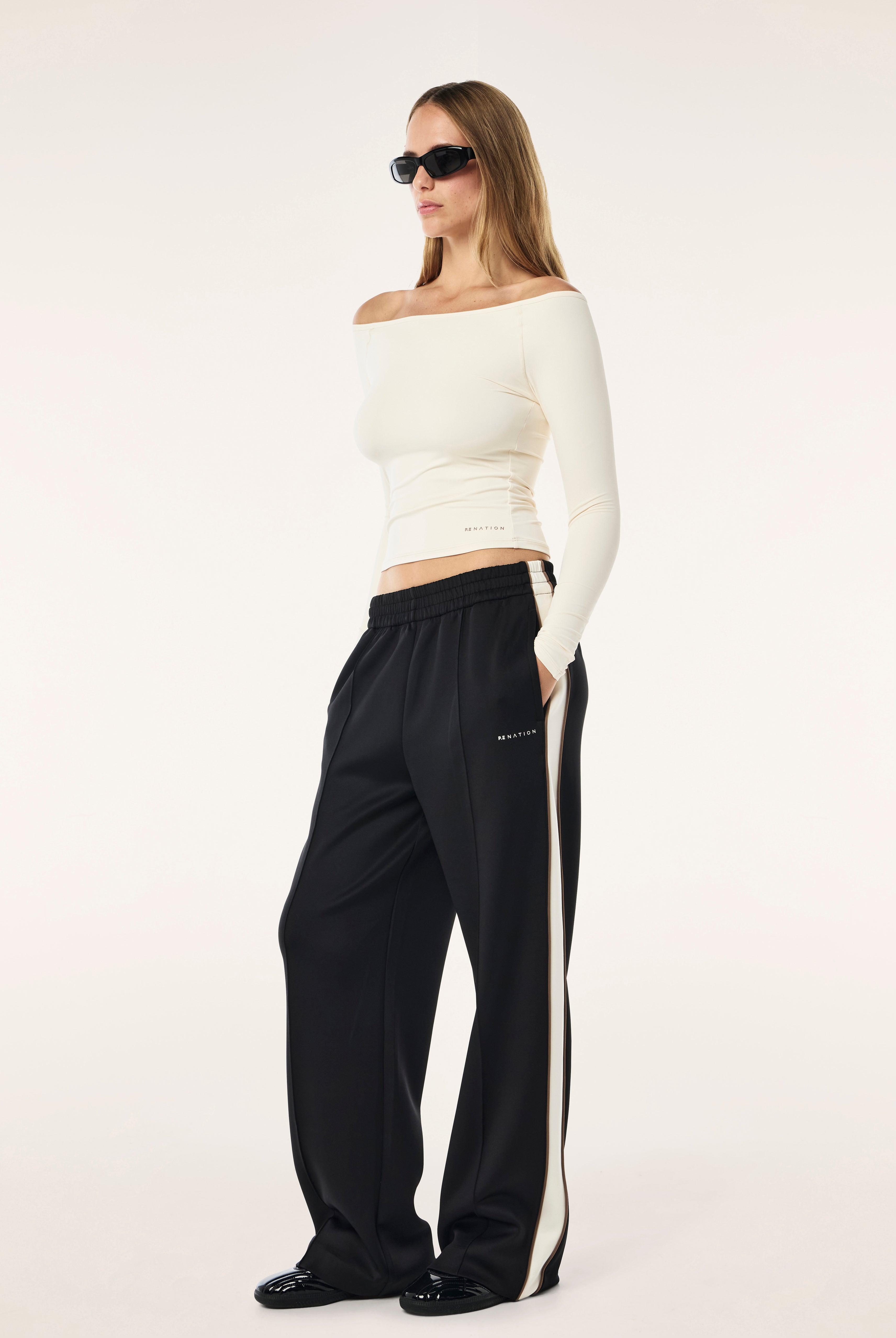 P.E Nation - Man Down Track Pant - Black/Walnut