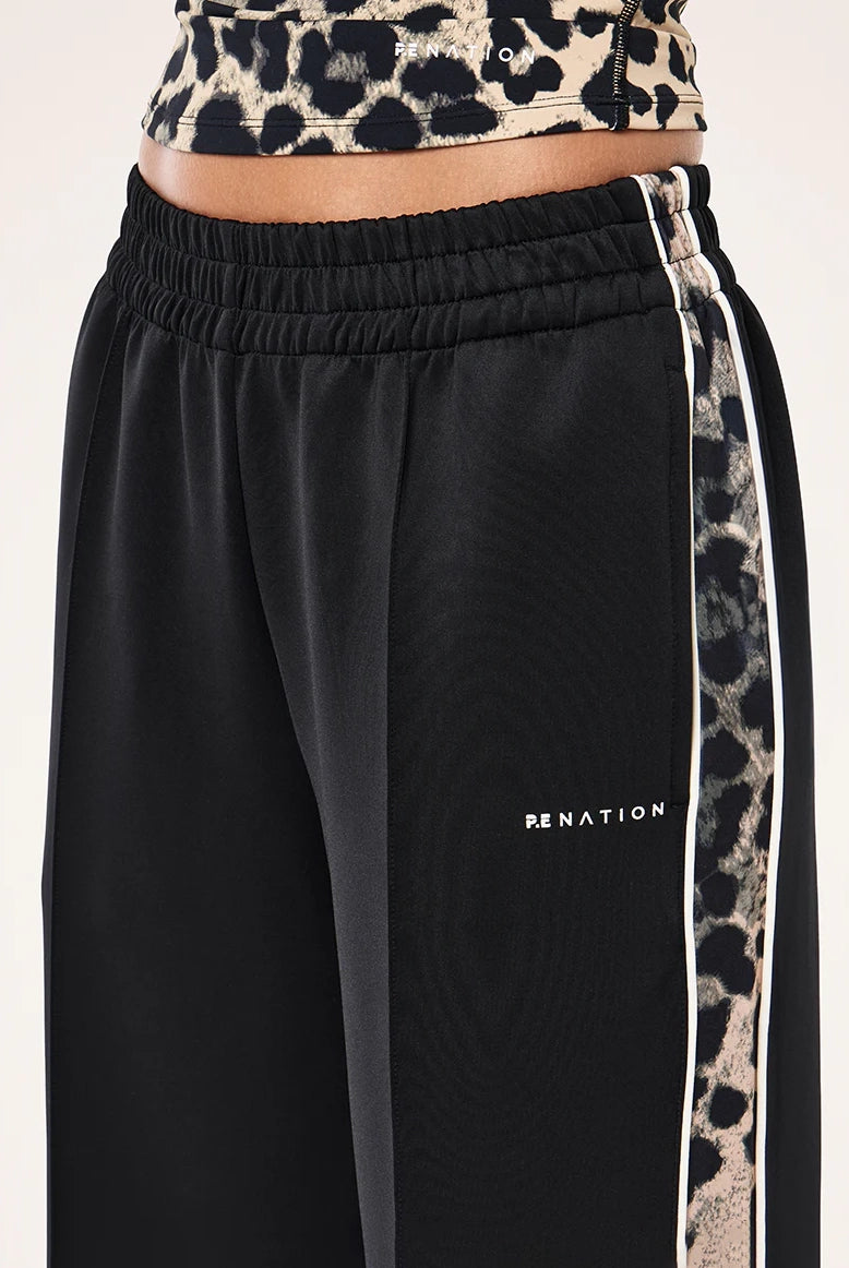 P.E Nation - Man Down Track Pant - Black/Leopard