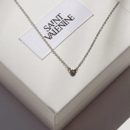 Saint Valentine - Mini Heart Necklace - Silver