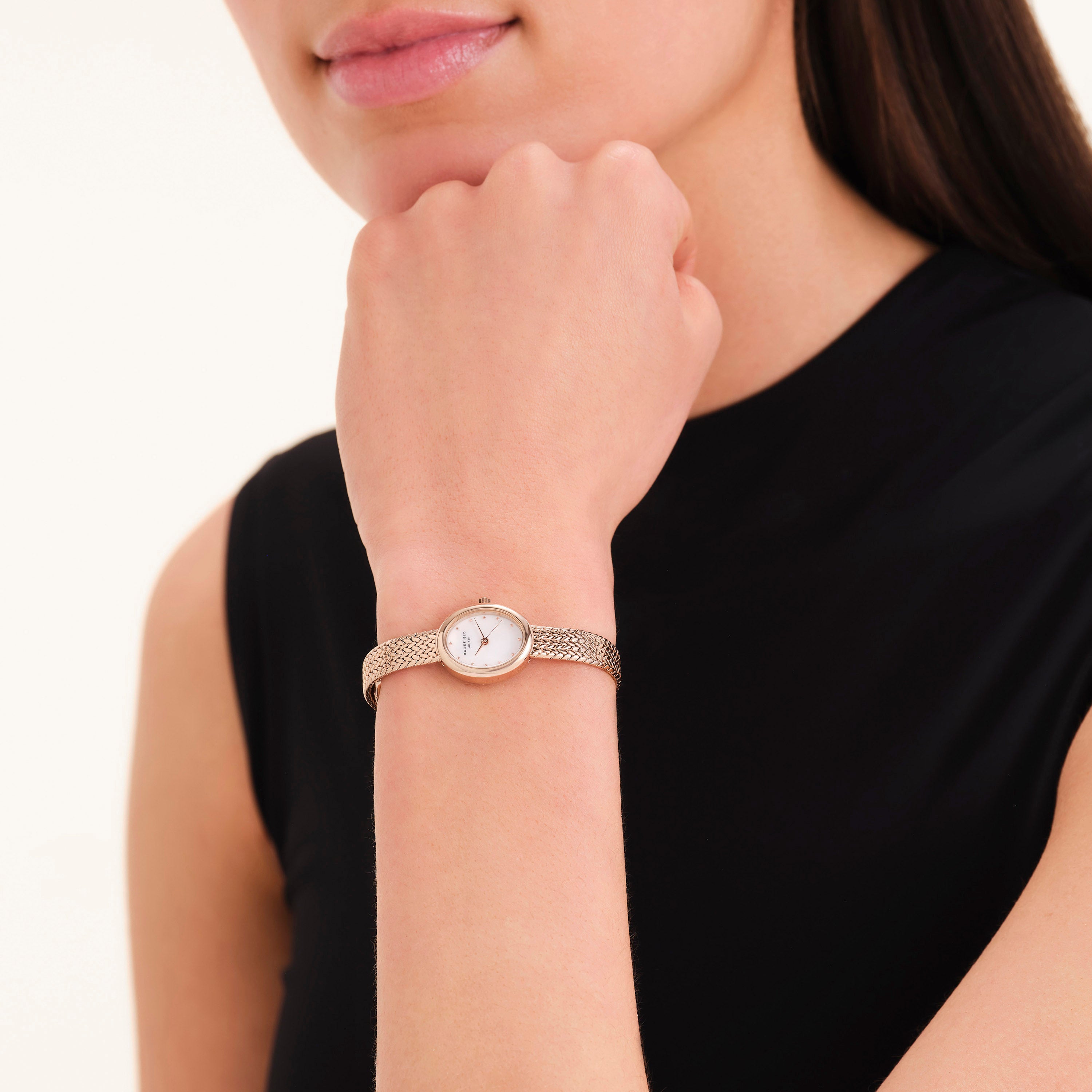 Rosefield - Mini Oval Rose Gold Watch