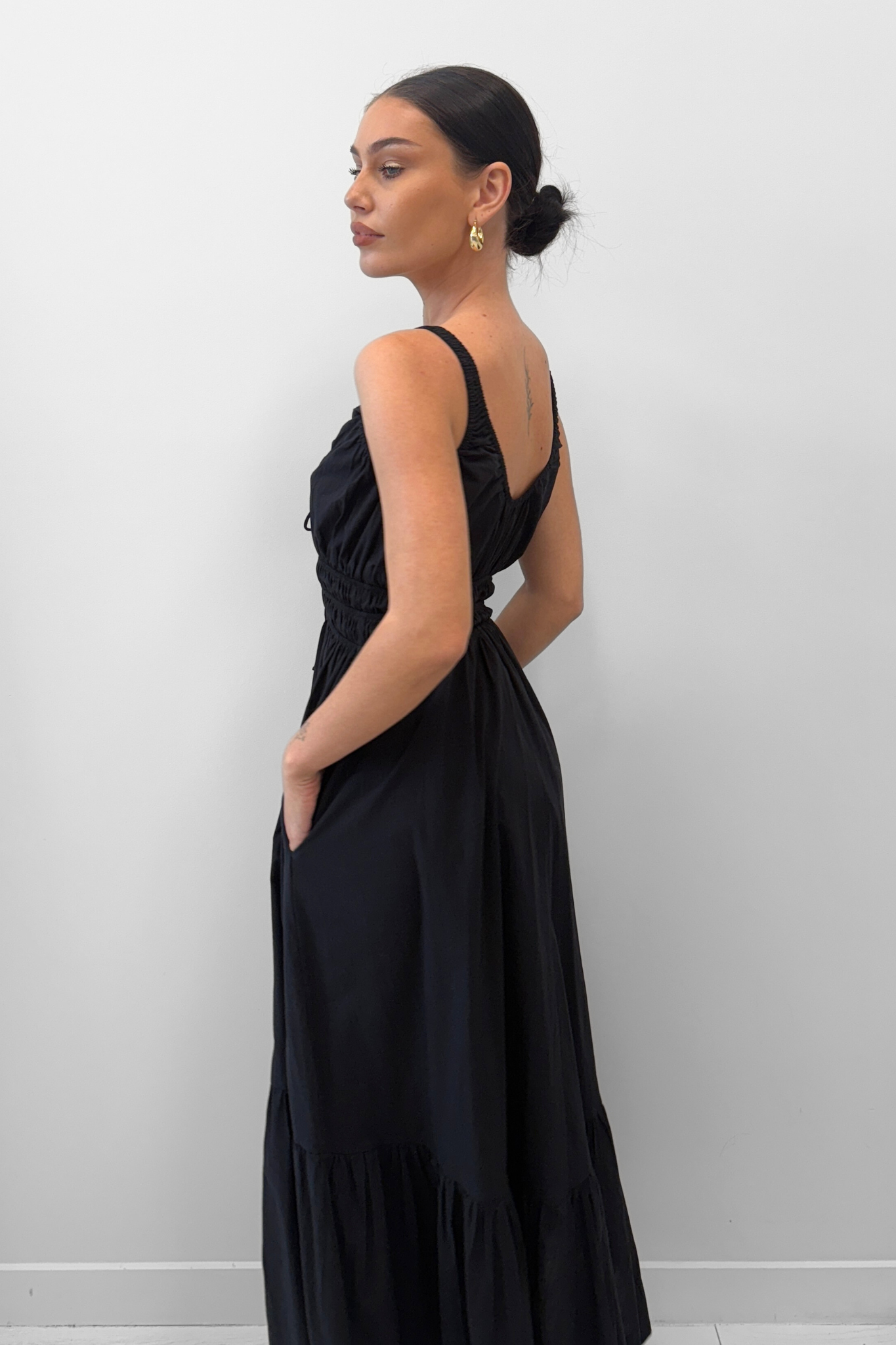 Midnight Whispers Dress -  Black