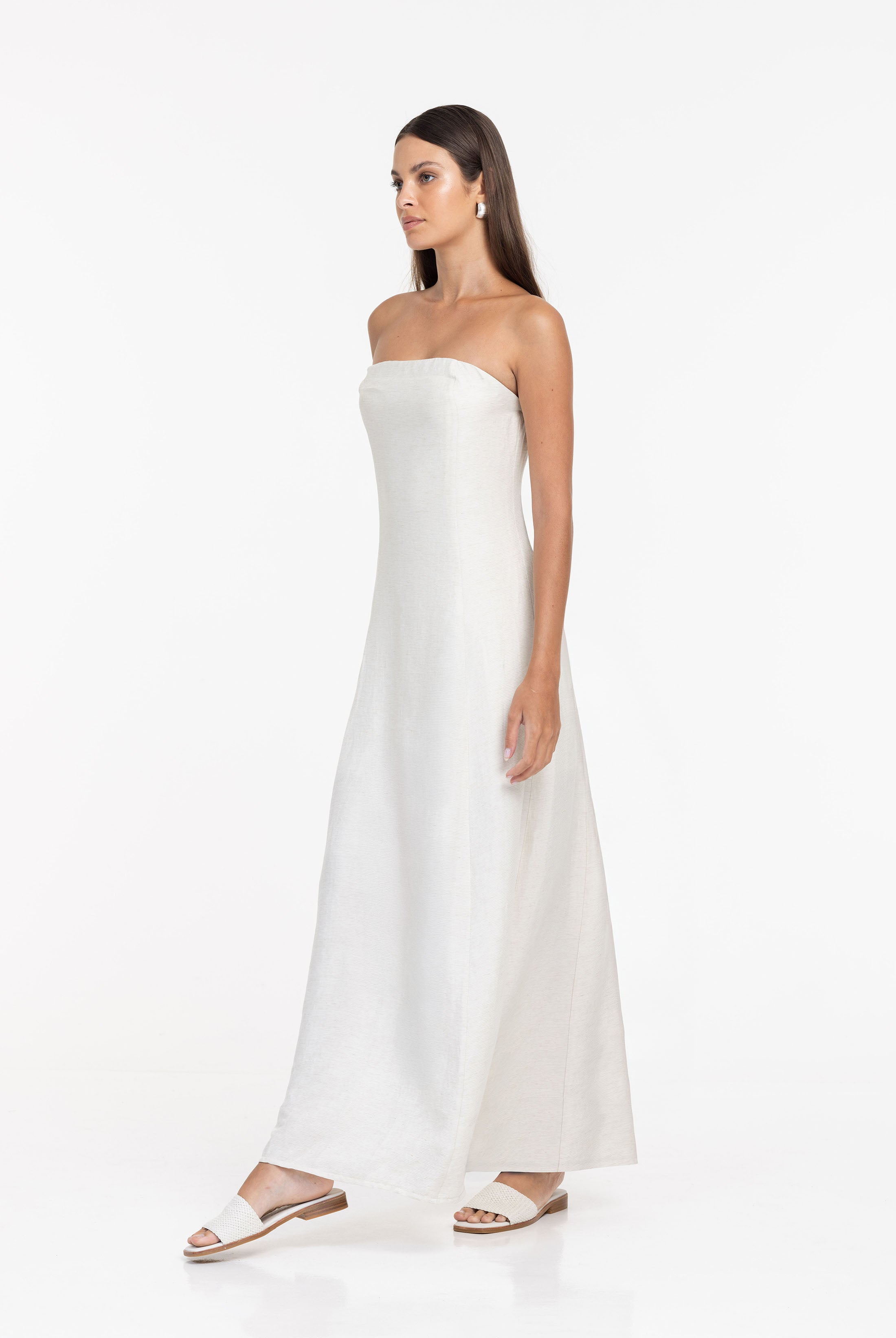 Moore Bandeau Dress - Natural - PRE-ORDER