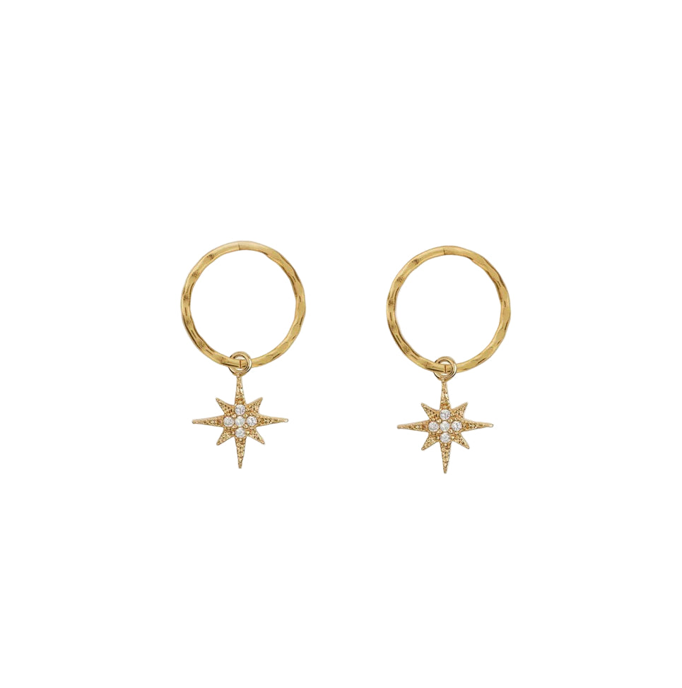 Saint Valentine - North Star Mini Hoops - Gold