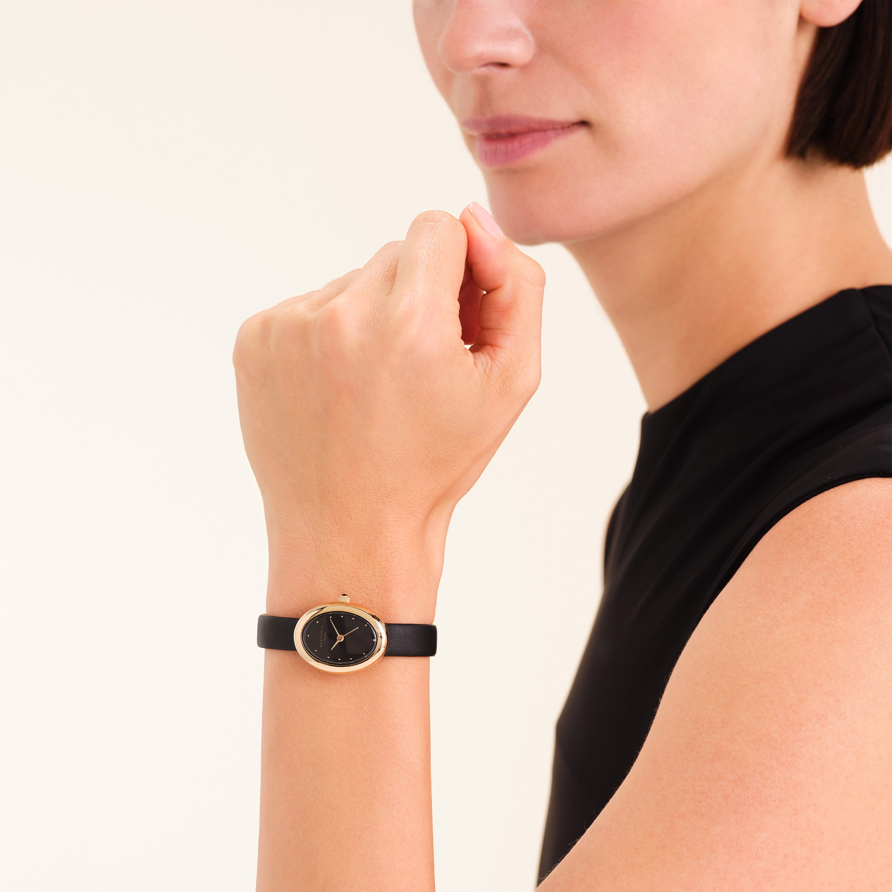 Rosefield - Ovale Watch - Black/Gold