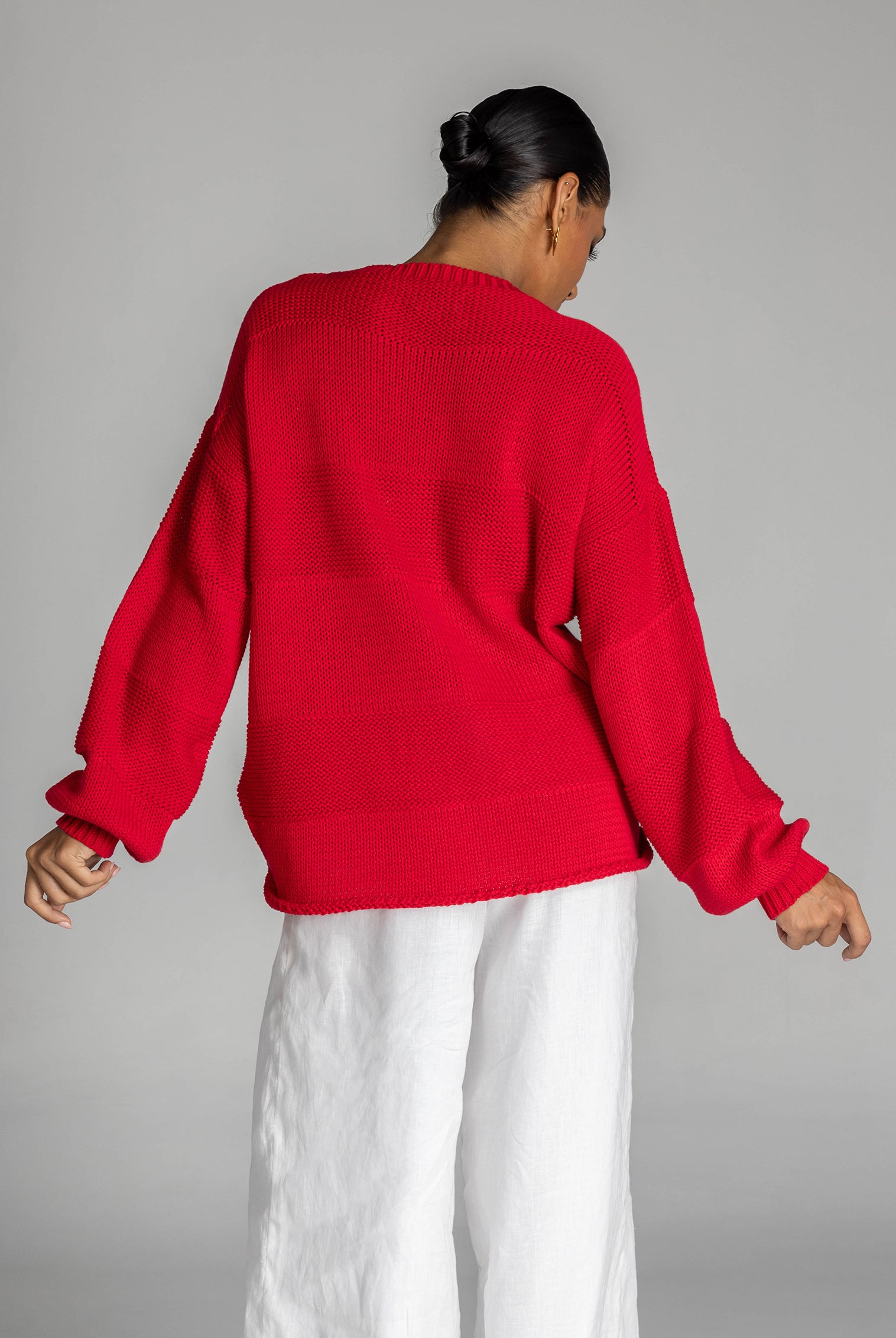 Open My Heart Sweater - Goji Berry Red