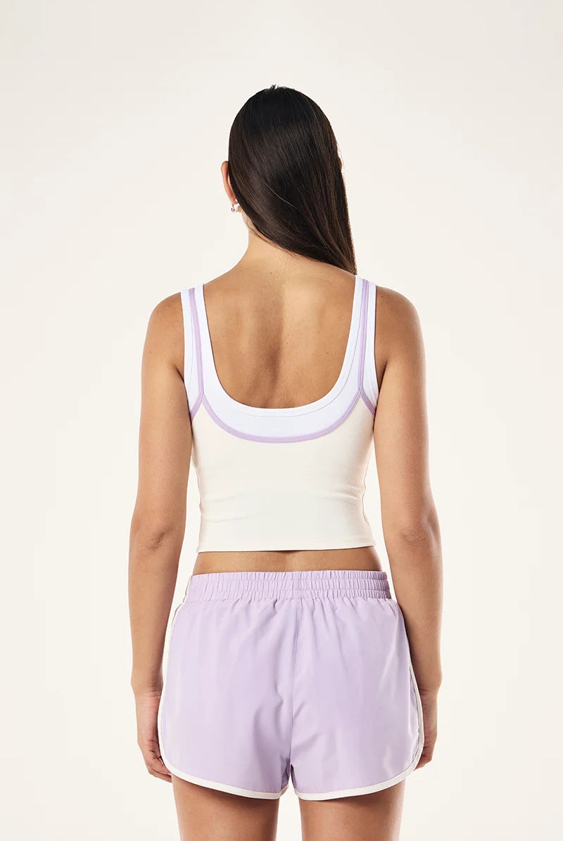 P.E Nation - Forward Tank - Whisper White/Violet Crush