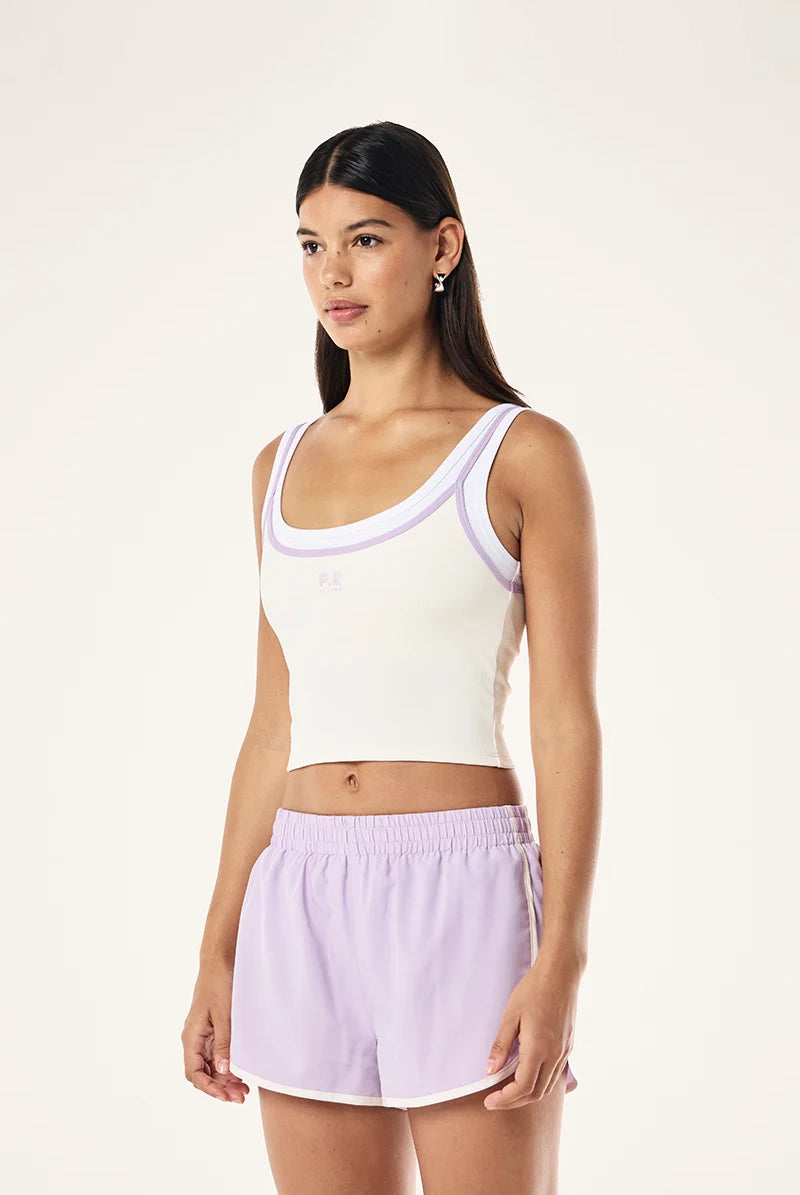 P.E Nation - Forward Tank - Whisper White/Violet Crush