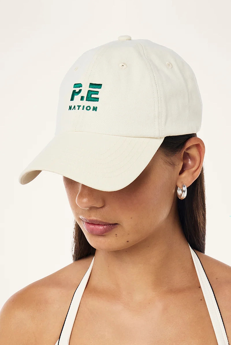 P.E Nation - Heads Up Cap - Winter White/College Green