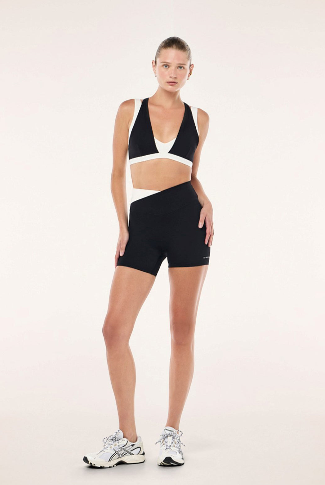 P.E Nation - Wander 5 Inch Bike Short - Black / Whisper White