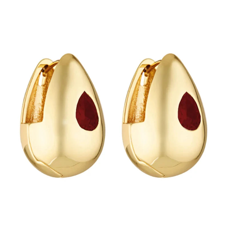 Porter Jewellery - Heritage Earrings - Gold/Garnet