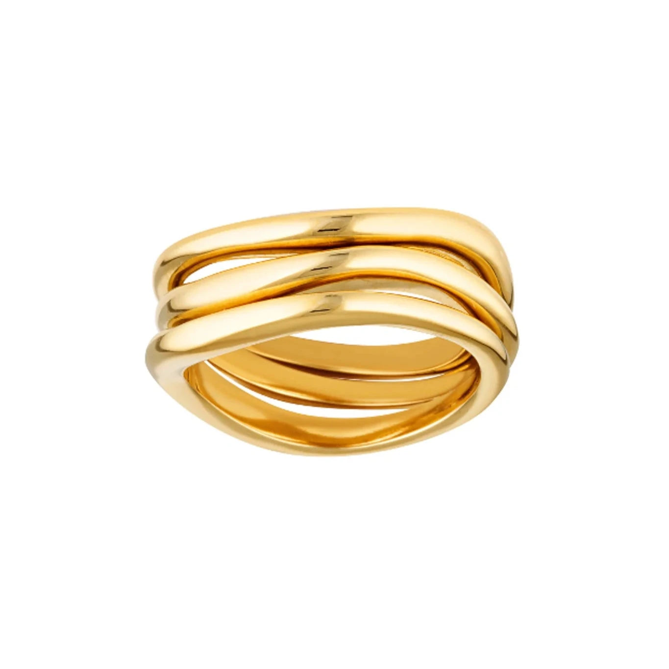 Porter Jewellery -  Triple Wave Ring Set - Gold