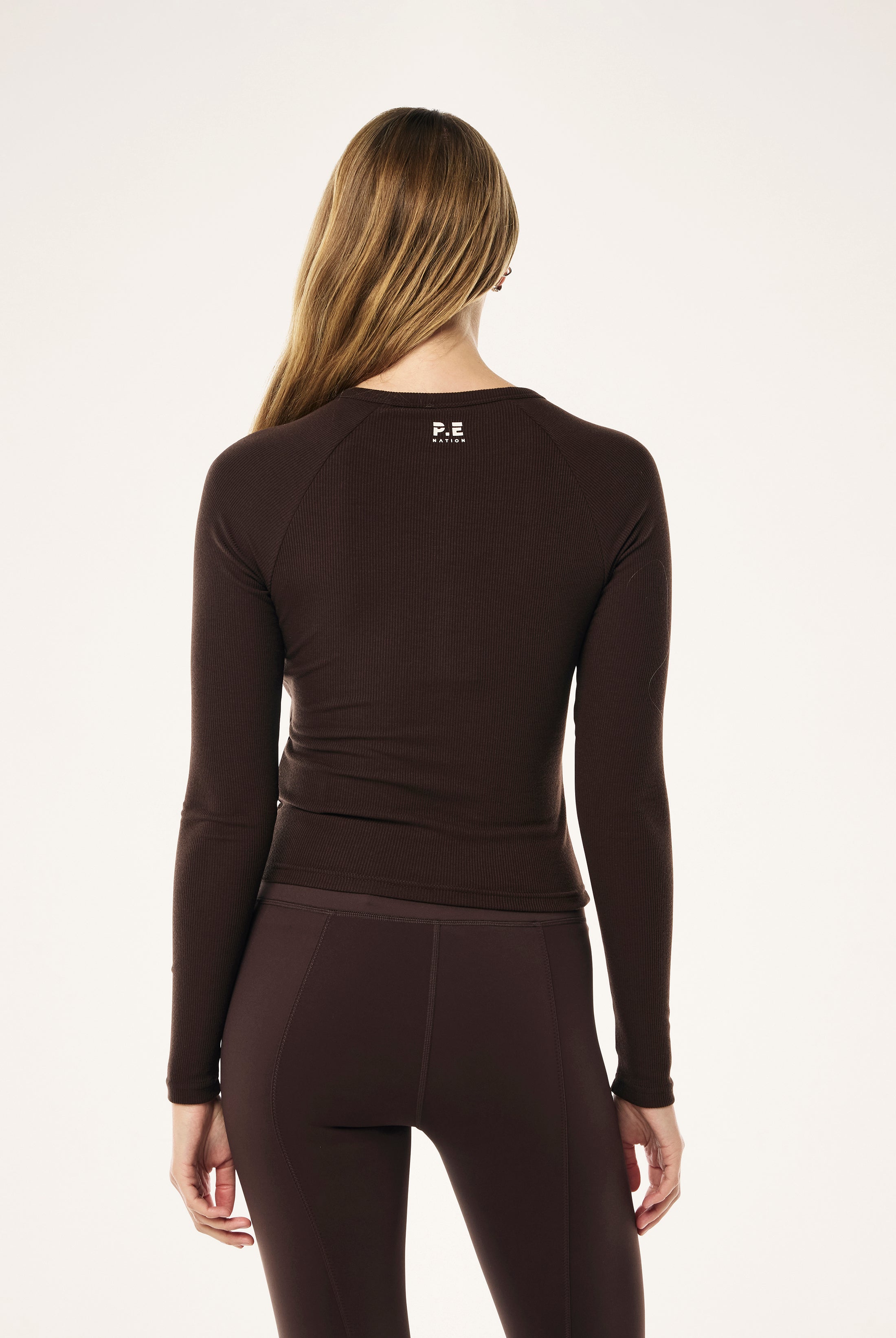 P.E Nation - Prive Rib LS Tee - Espresso