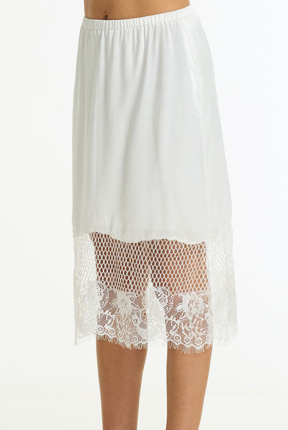 Parisian Girl Satin Lace Skirt | Ivory | PRE-ORDER