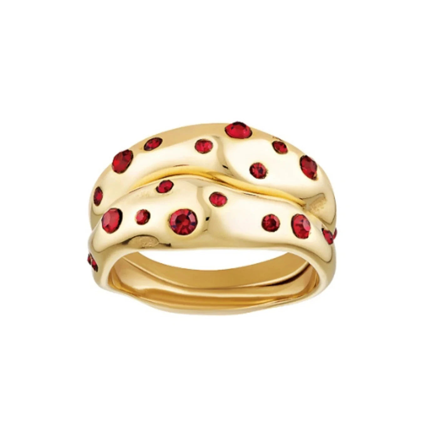 Porter Jewellery - Mali Ring Set - Gold/Garnet