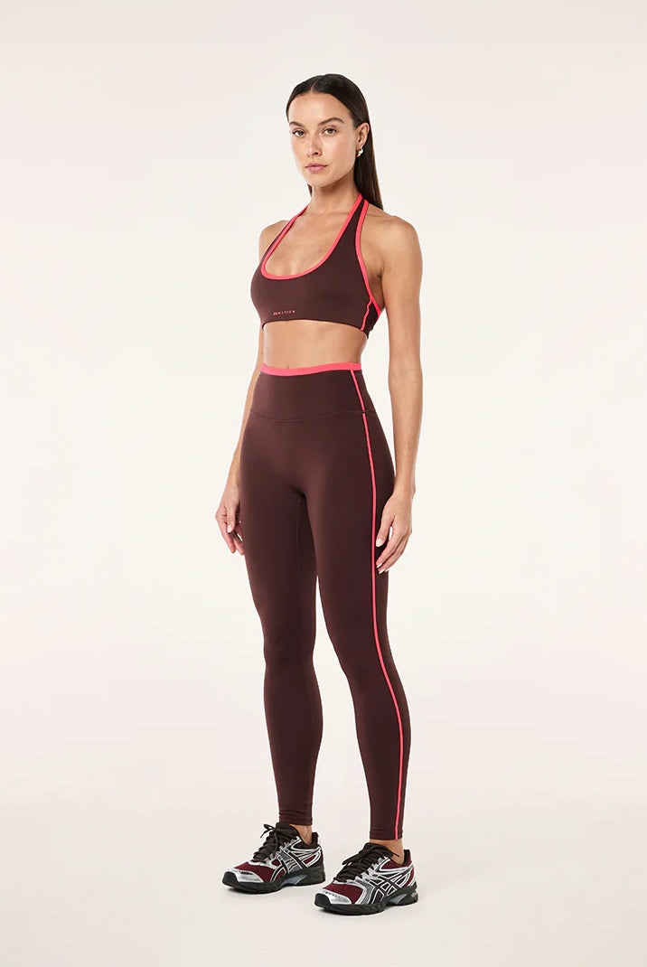 P.E Nation - Radar Full Length Leggings - Mahogany/Diva Pink