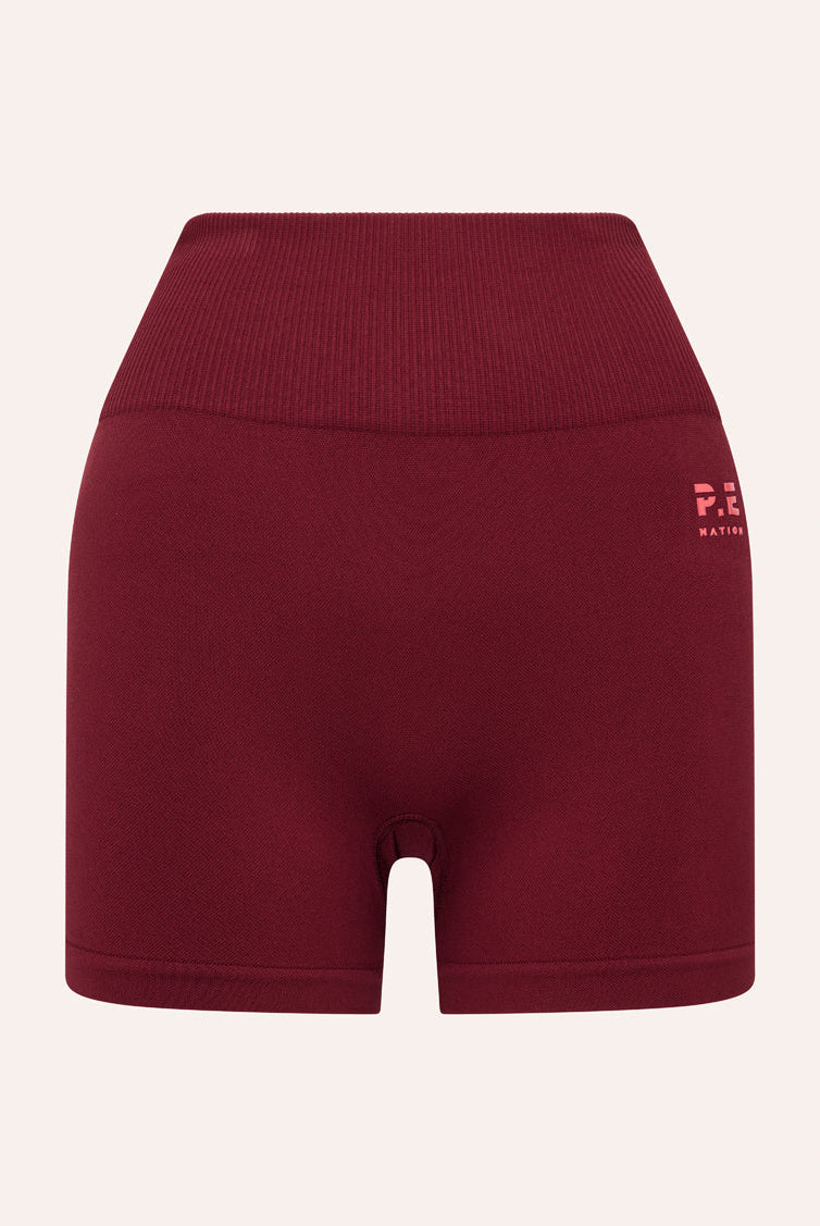 P.E Nation - Restore Seamless 2.5 Inch Bike Short - Cabernet & Strawberry