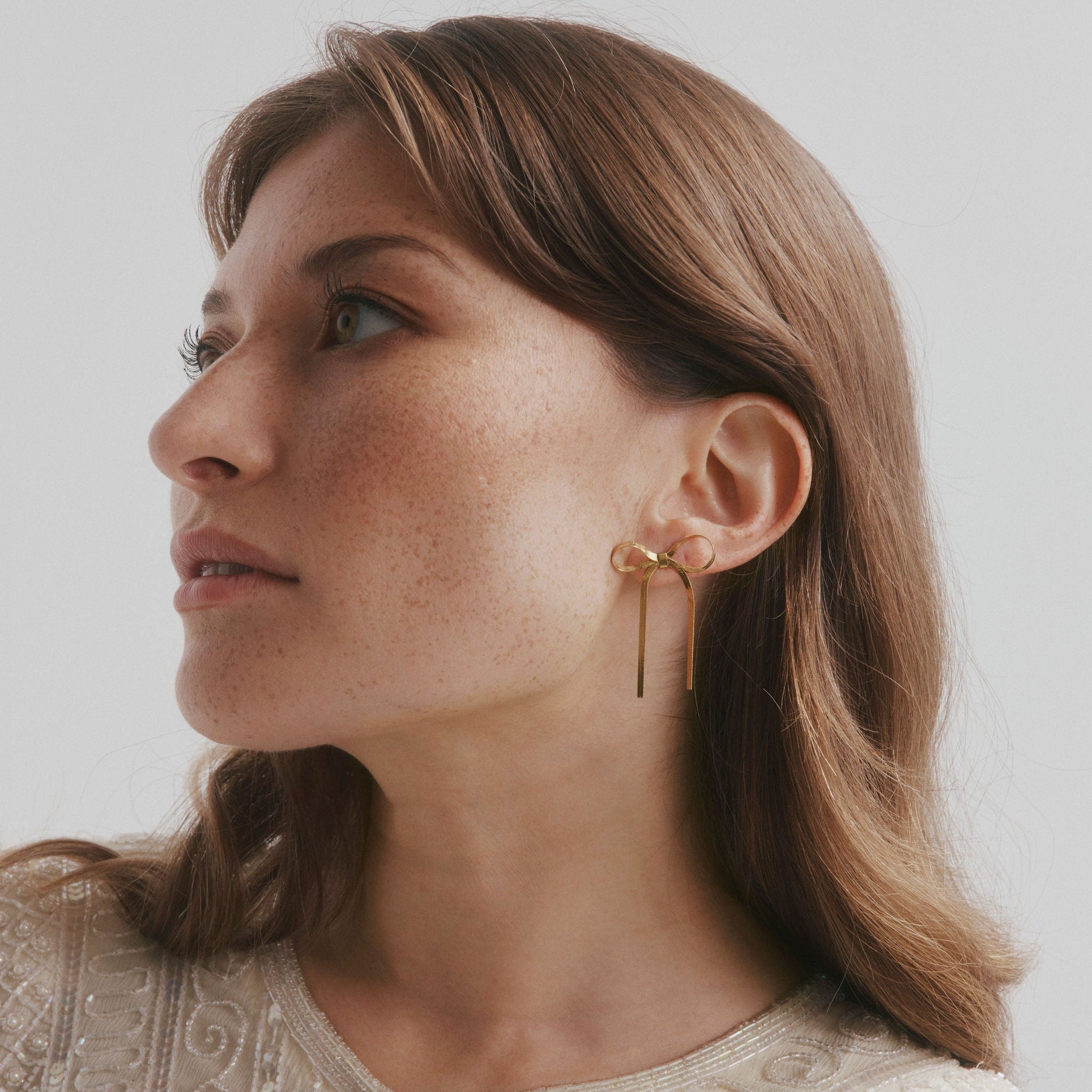 Castel & Co - Ribbon Earrings - Gold