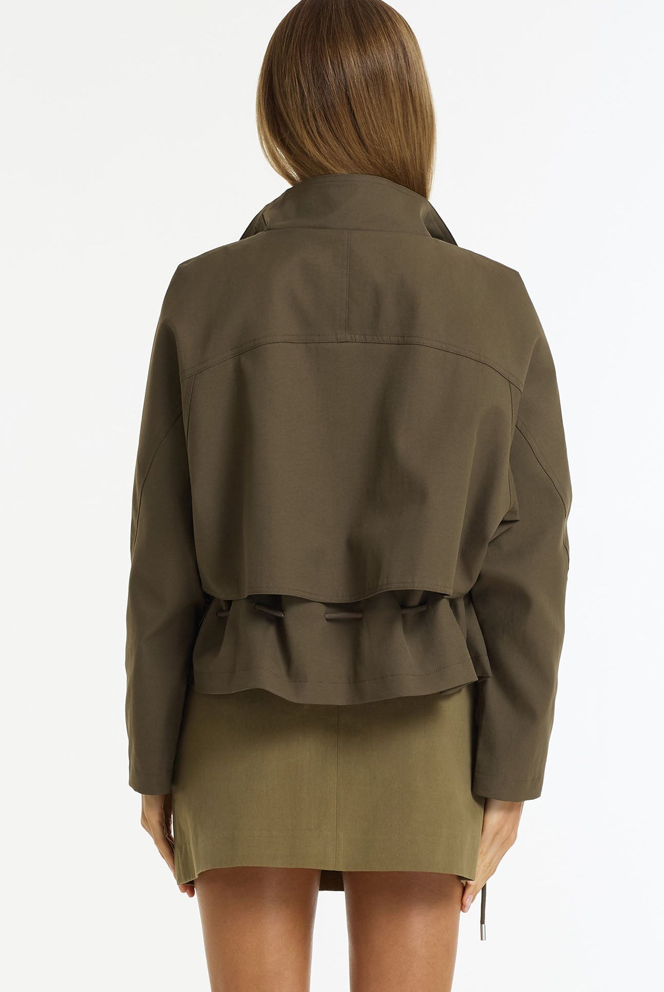 Rhodes Cropped Utility Jacket | Dark Khaki | PRE-ORDER