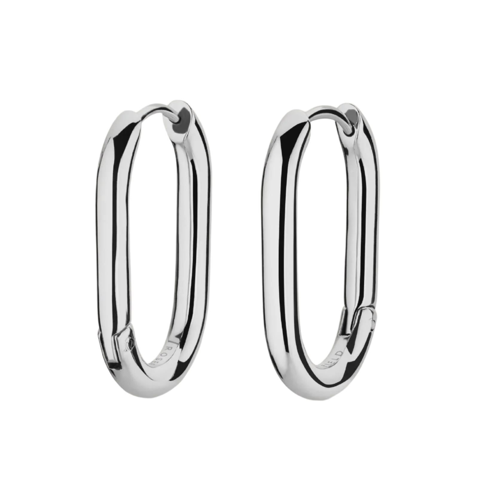 Rosefield Large Oval Hoops - Silver