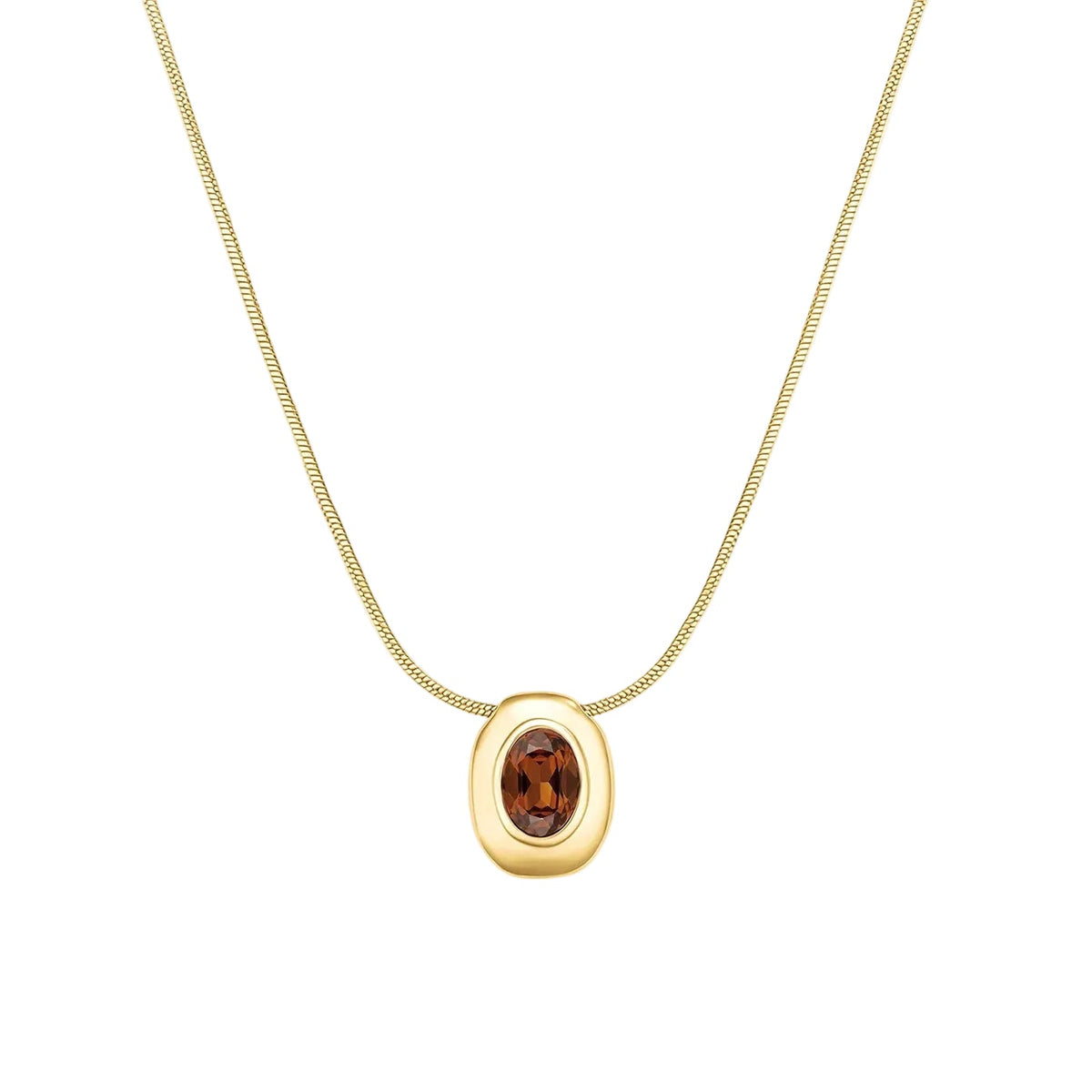 Rosefield - Molten Brown Pendant Necklace - Gold