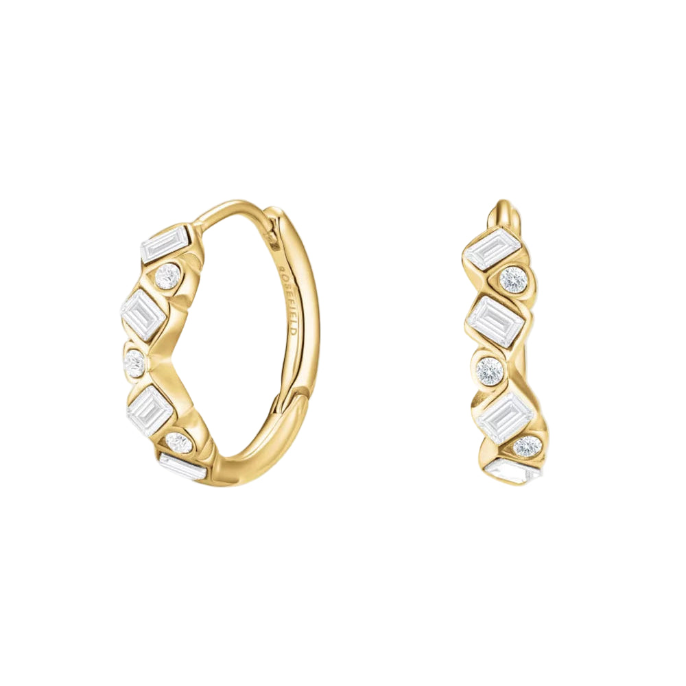 Rosefield - Playful Crystal Bag Hoops - Gold