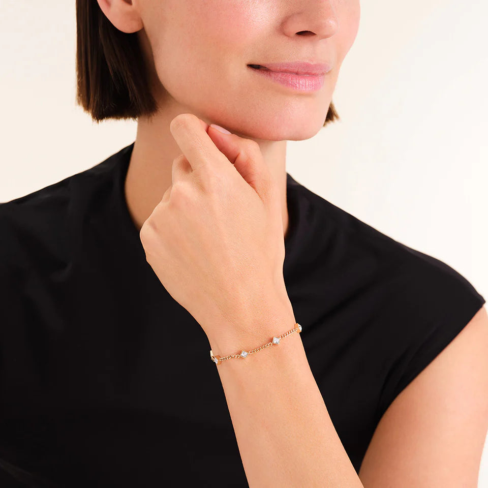 Rosefield - Playful Crystal Bracelet - Gold