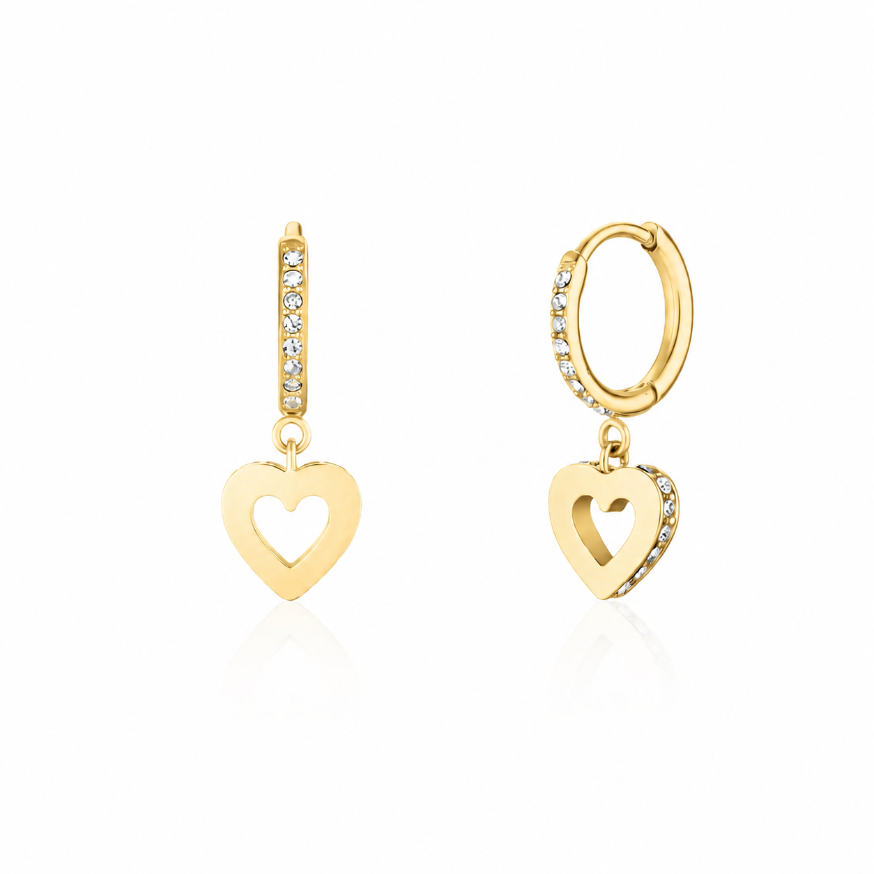 Rosefield - Hollow Heart Hoops - Gold