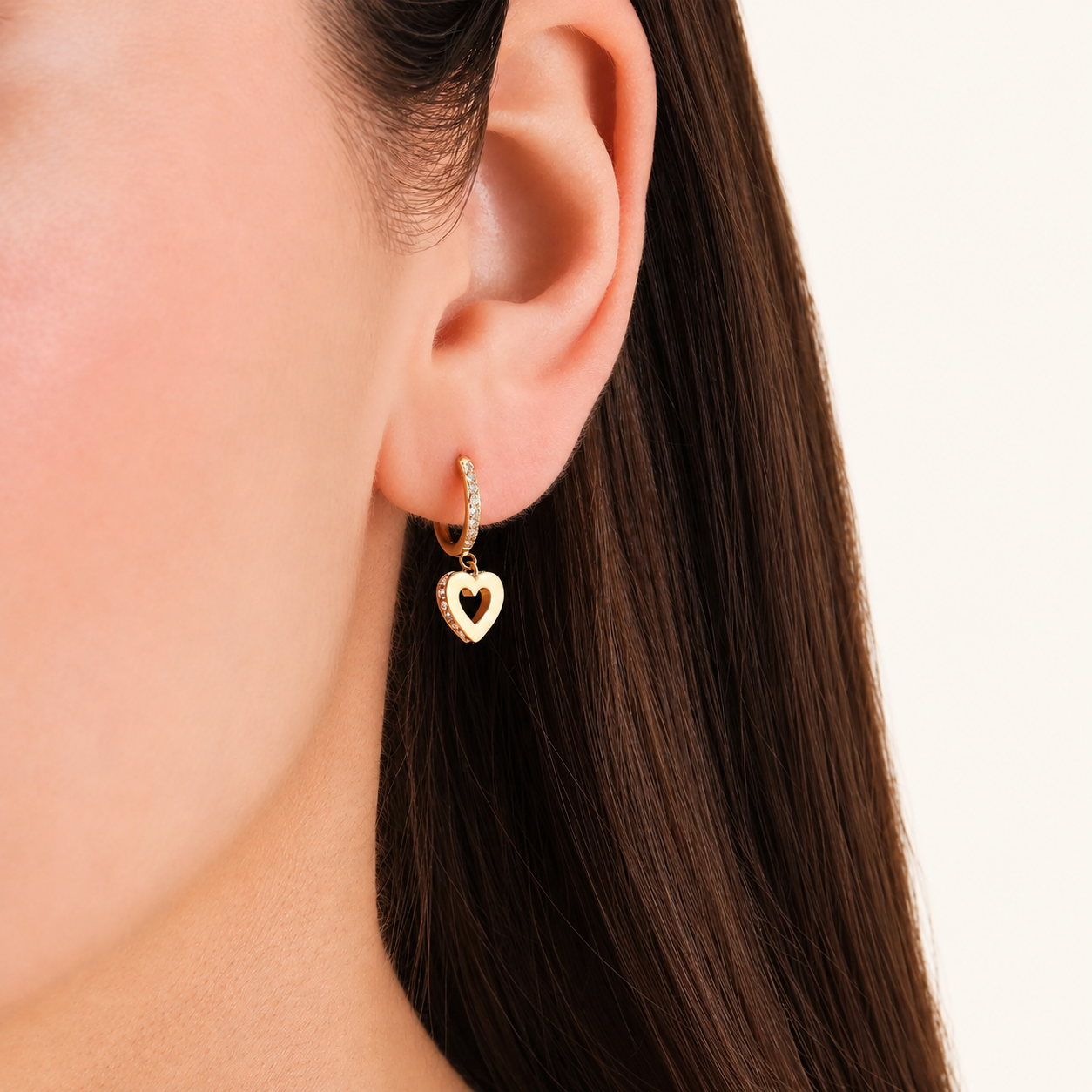 Rosefield - Hollow Heart Hoops - Gold