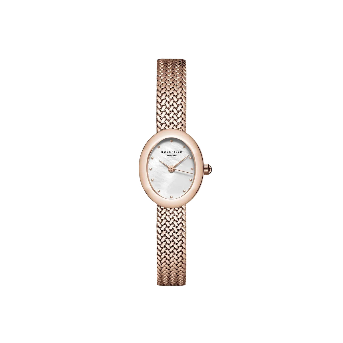 Rosefield Mini Oval Gold Watch | Rose Gold