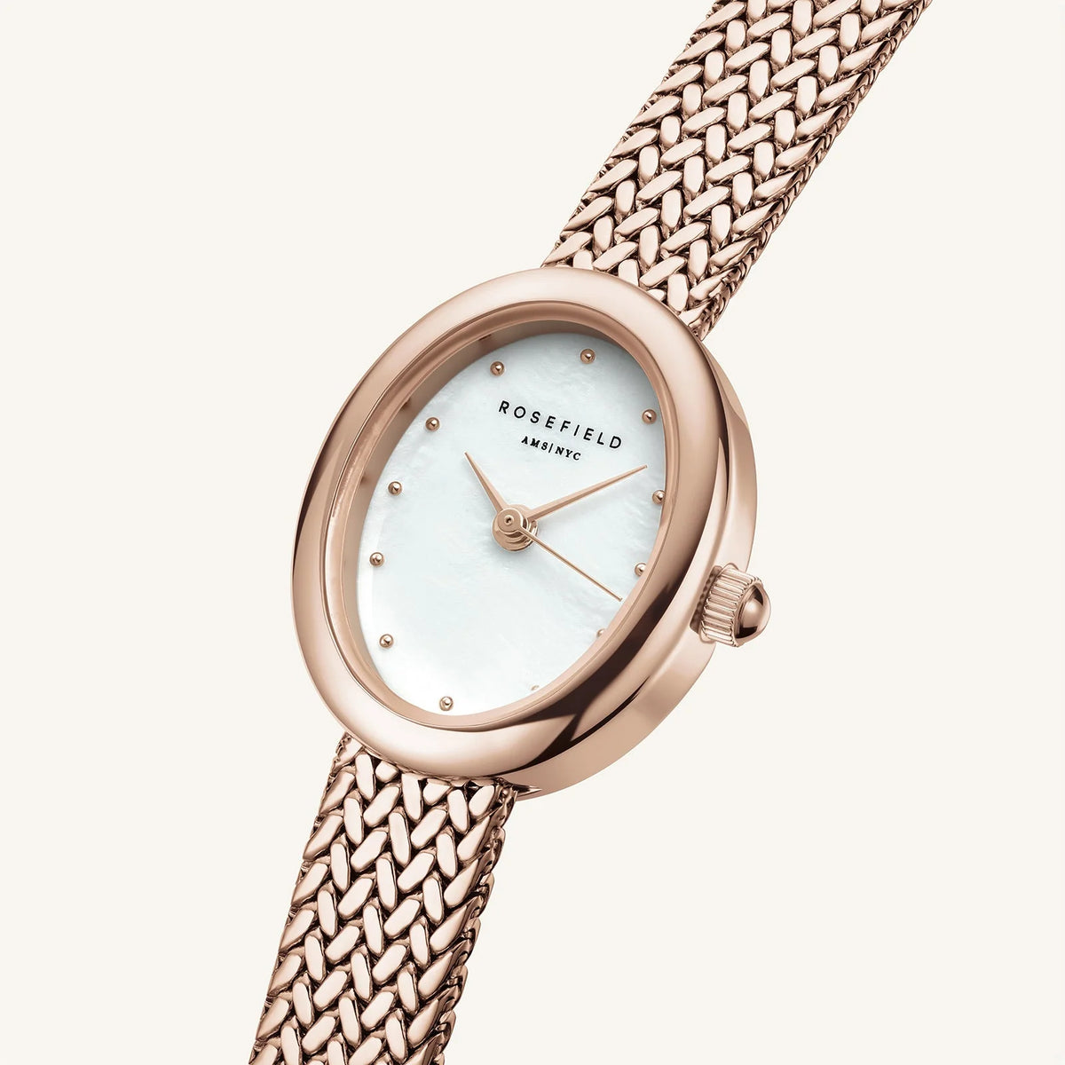 Rosefield Mini Oval Gold Watch | Rose Gold