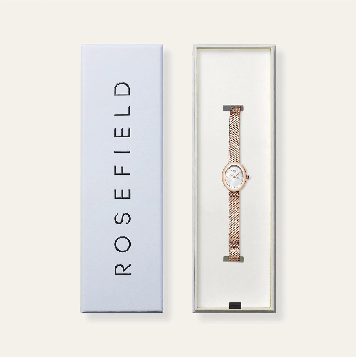 Rosefield Mini Oval Gold Watch | Rose Gold