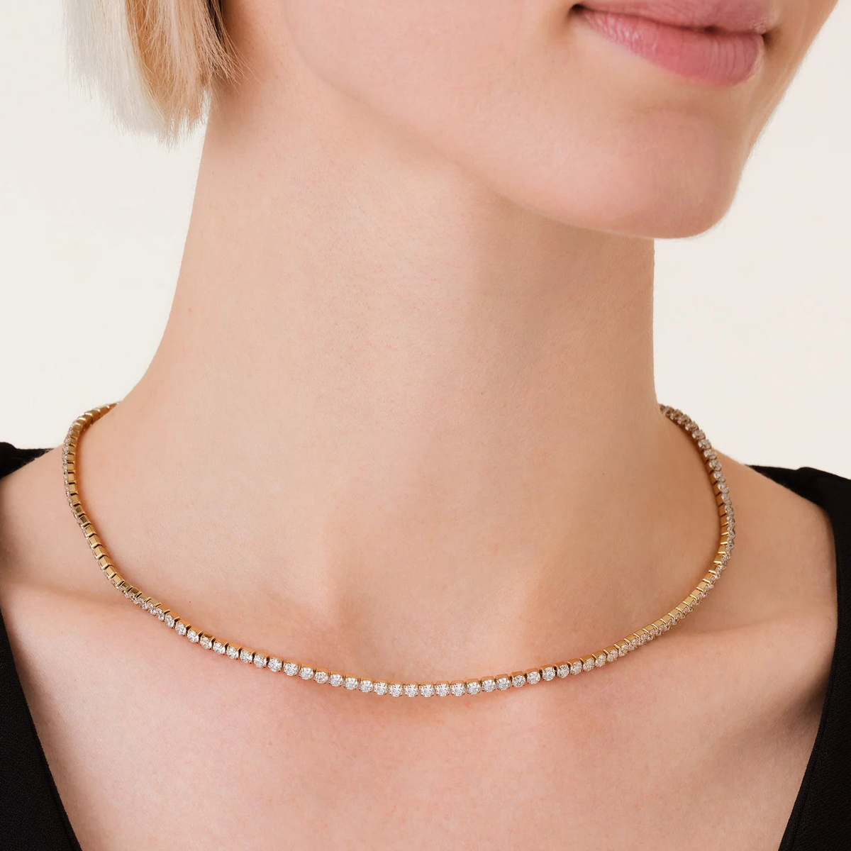Rosefield Tennis Necklace | Gold
