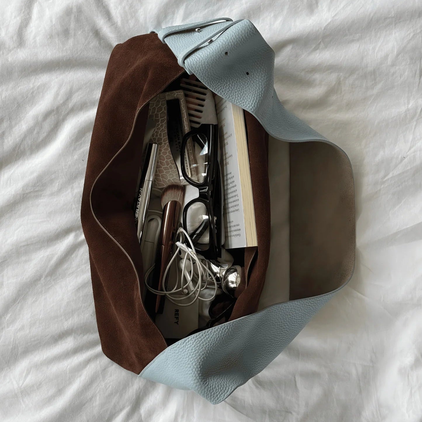 All On Seven - The Rowe - Walnut/Sky Blue