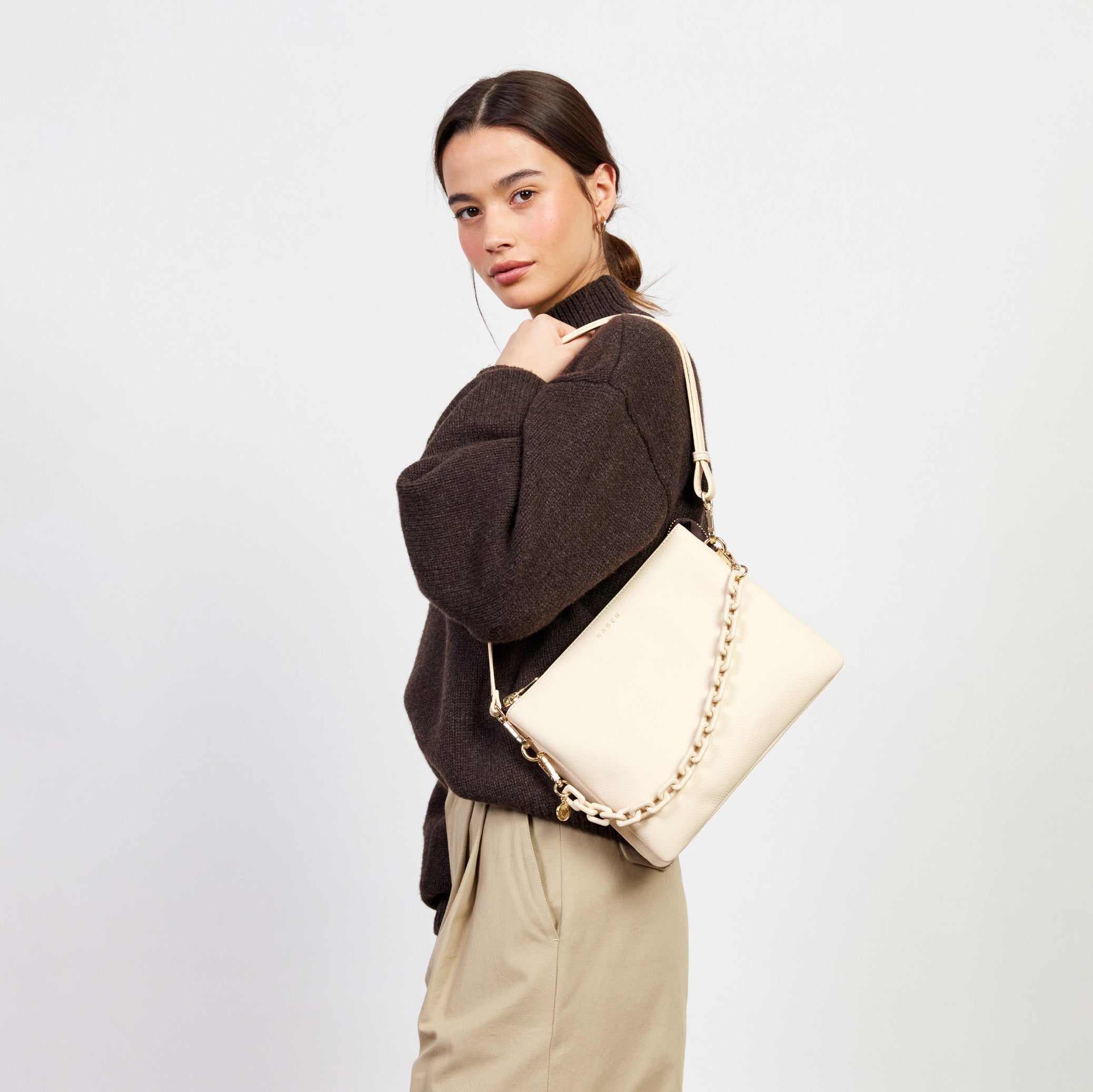 Saben - Matilda Crossbody - Vanilla + Tonal Chain