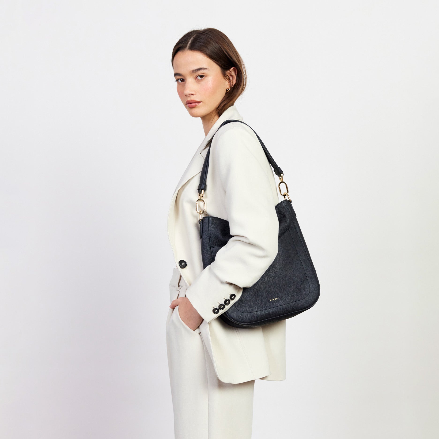 Saben - Rebe Shoulder Bag - Black Luxe