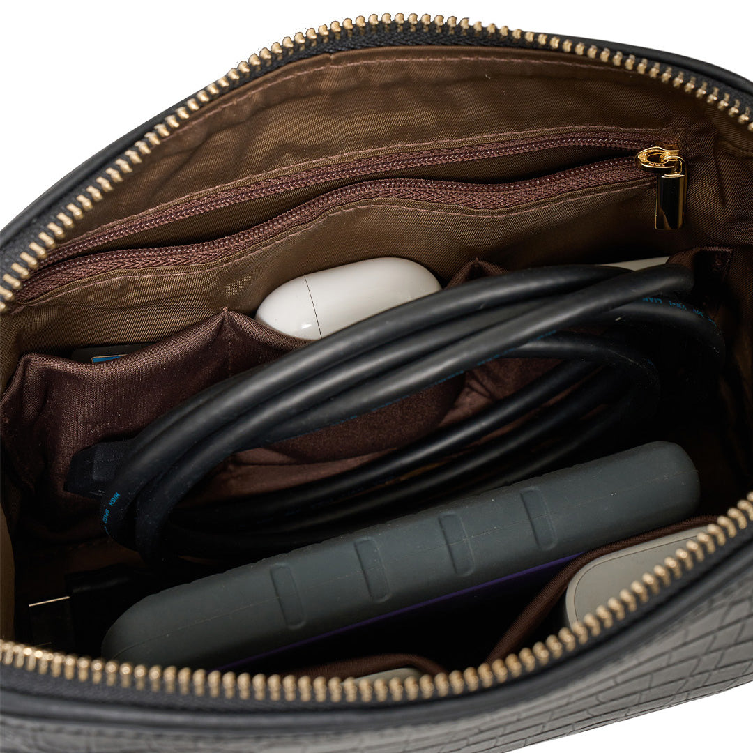 Saben - Tate Tech Pouch - Espresso Croc