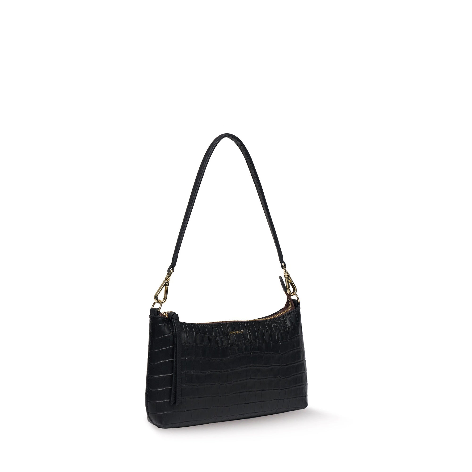 Saben - Haven Shoulder Bag - Black Croc