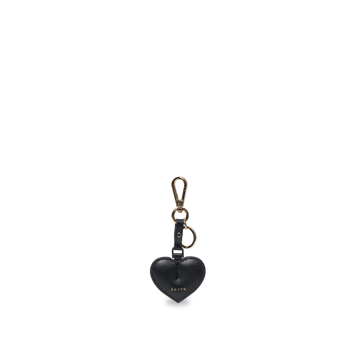 Saben - Charm Keyring - Heart Black