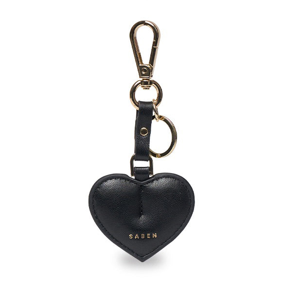 Saben - Charm Keyring - Heart Black