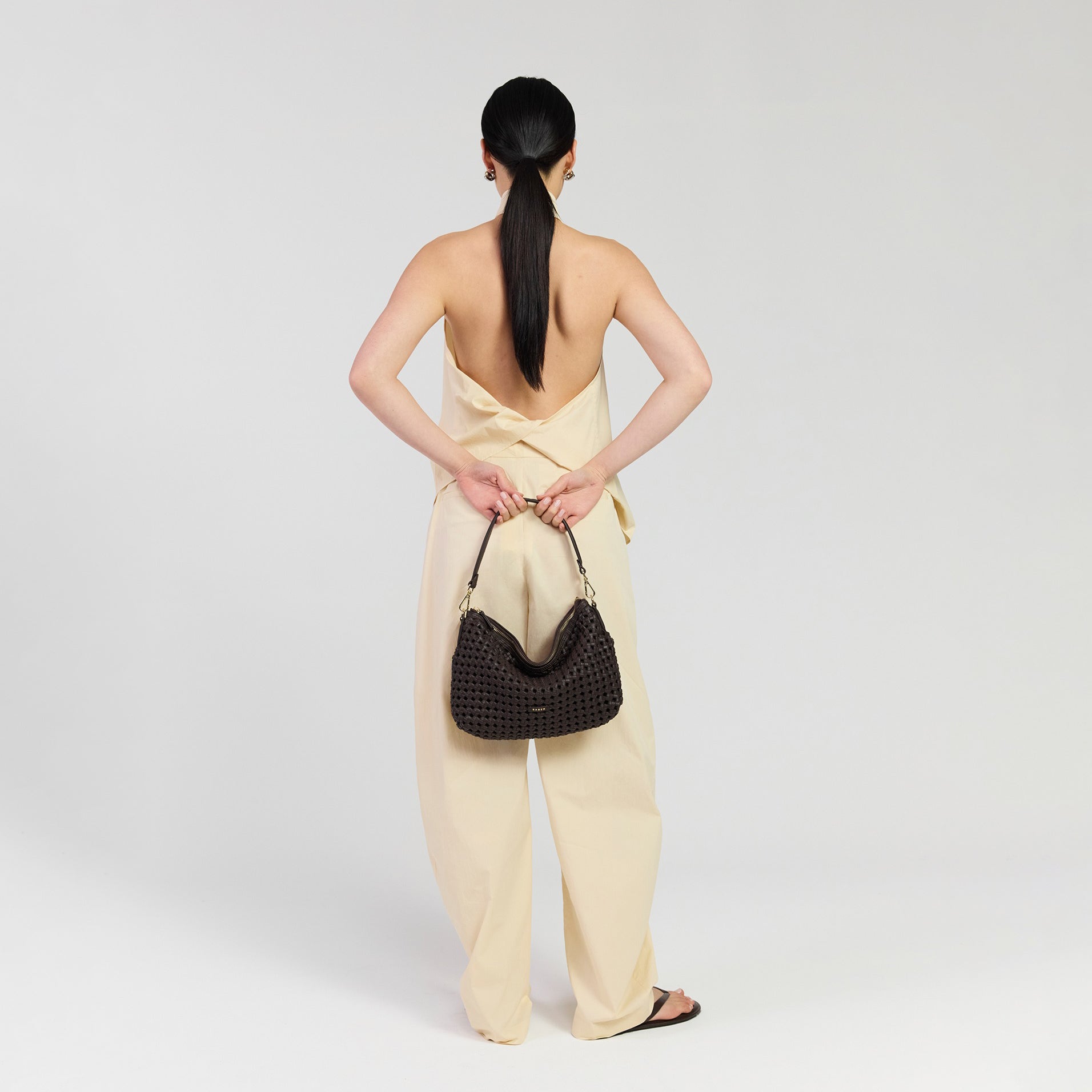 Saben - Claudia Shoulder Bag - Cacao Braid
