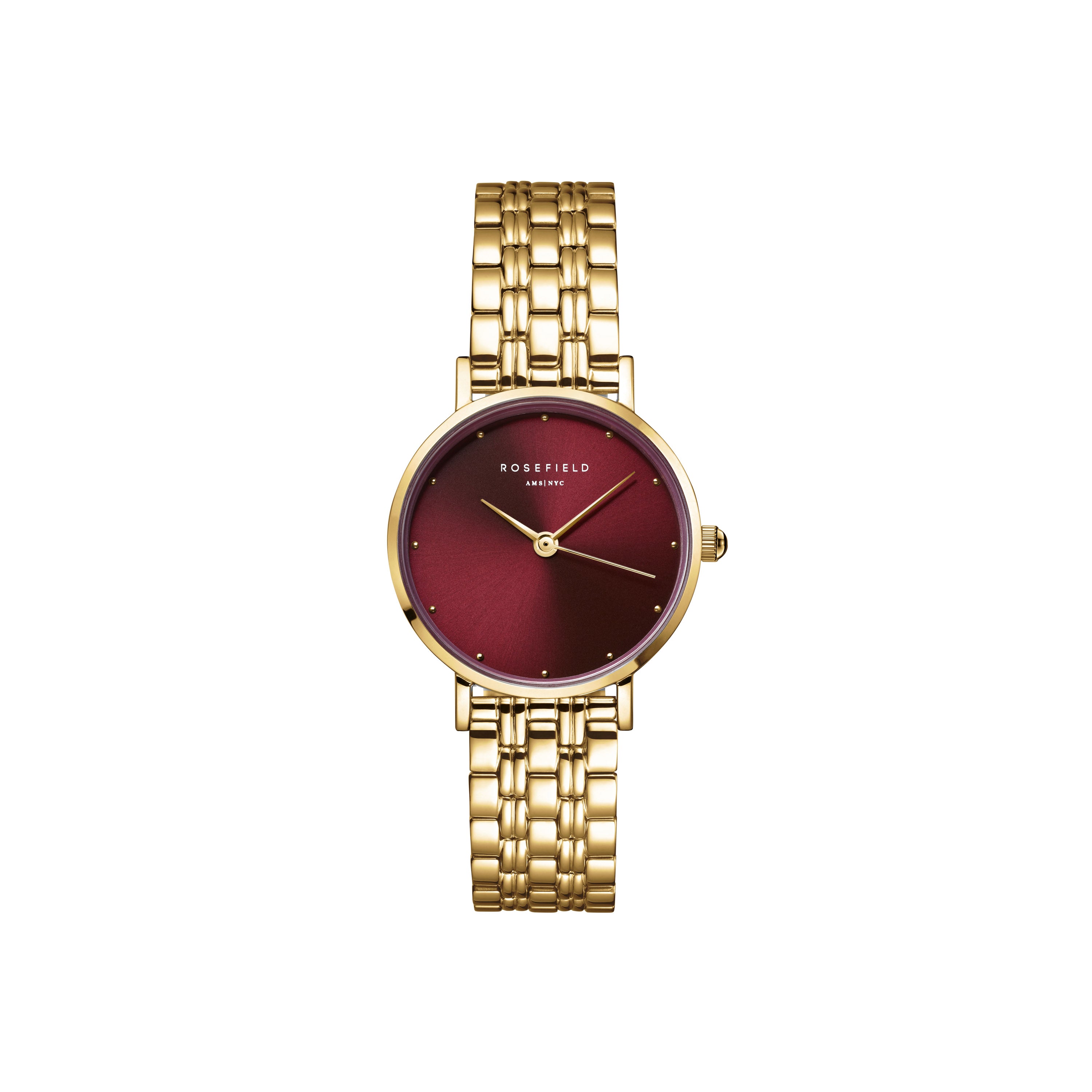 Rosefield - Small Edit Watch - Burgundy/Gold
