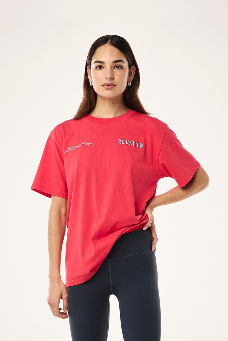 P.E Nation - Slate Tee - Washed Strawberry